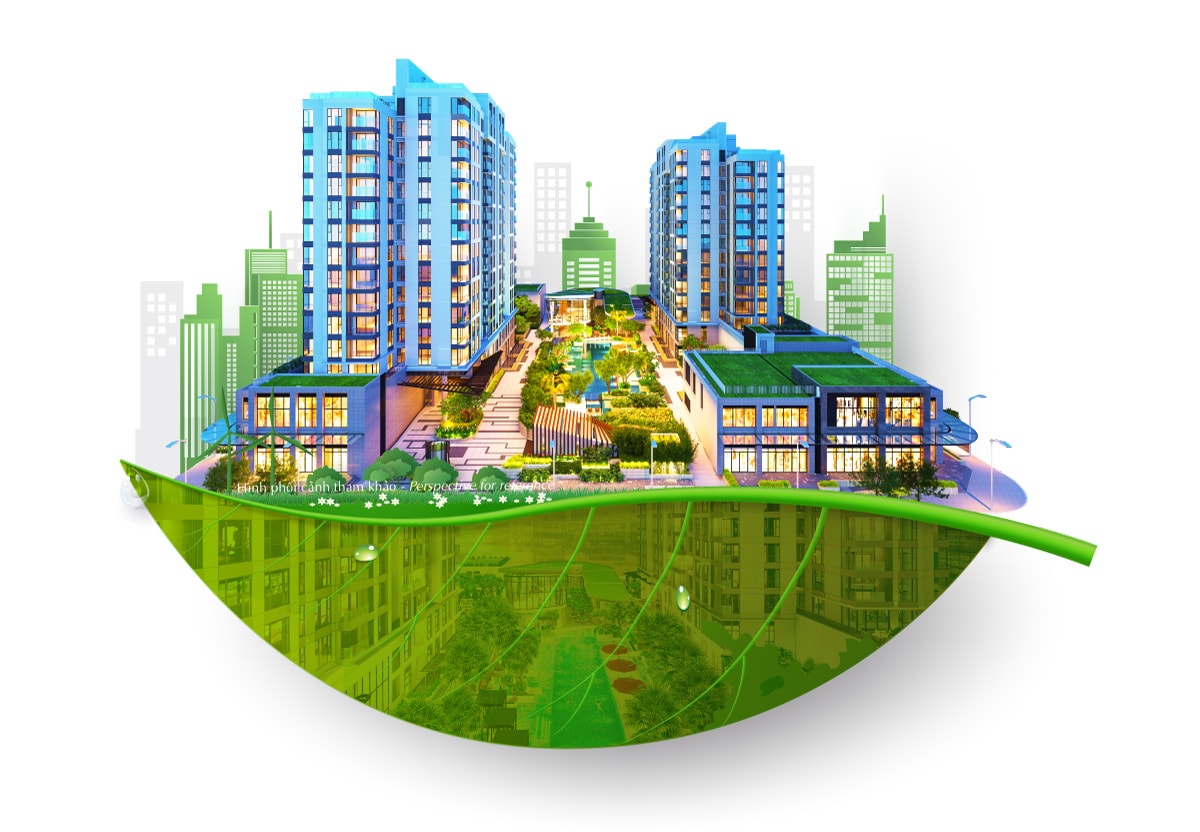 Kiến trúc Cardinal Court tựa như Ốc đảo xanh tỏa mát