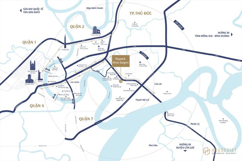 Vị trí dự án Skypark Atria Saigon
