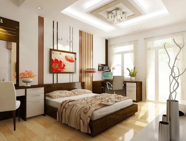 Không nên đặt gương đối diện cửa chính hoặc giường ngủ