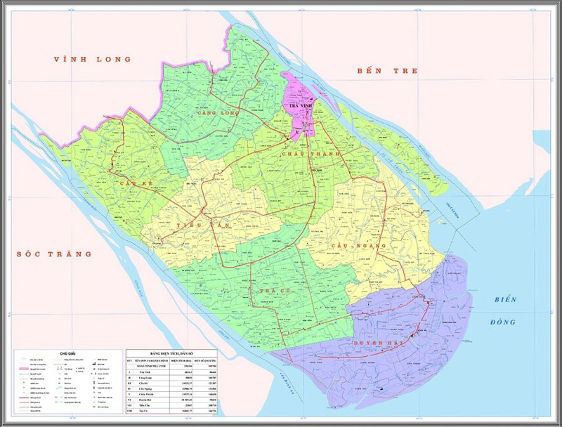 Bản đồ tỉnh Trà Vinh