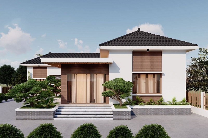 mẫu nhà chữ L cấp 4