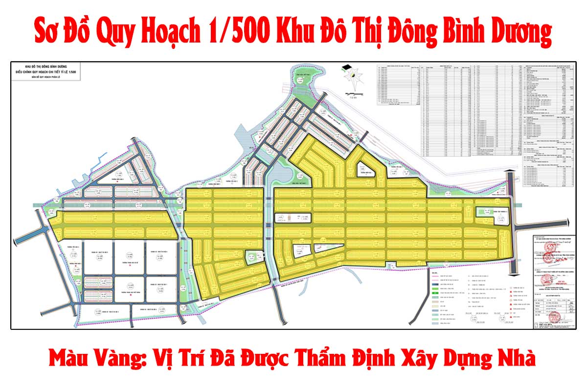 Sơ đồ quy hoạch dự án Đông Bình Dương