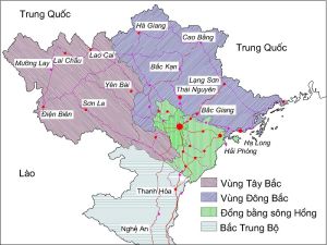 miền bắc gồm những tỉnh nào