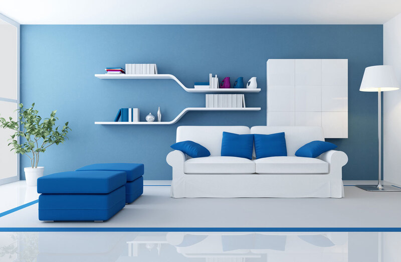 Sự kết hợp giữa xanh lam và trắng là biểu tượng của sự bình tĩnh và mát mẻ