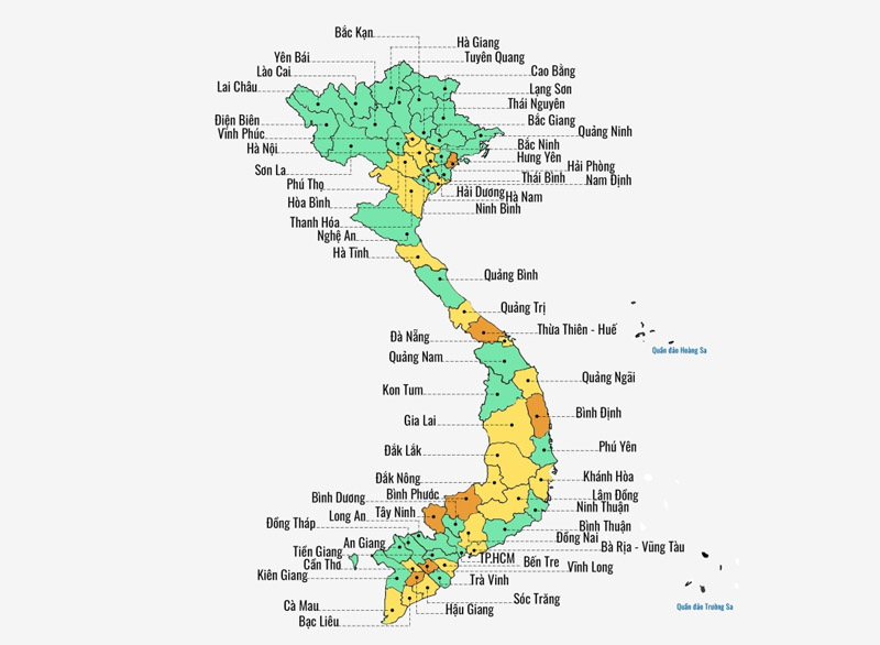 Sơ đồ sáp nhập Việt Nam