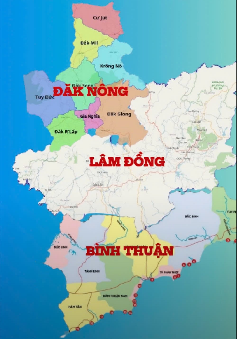 Lâm Đồng, Bình Thuận và Đắk Nông sáp nhập hình thành tỉnh Lâm Đồng mới