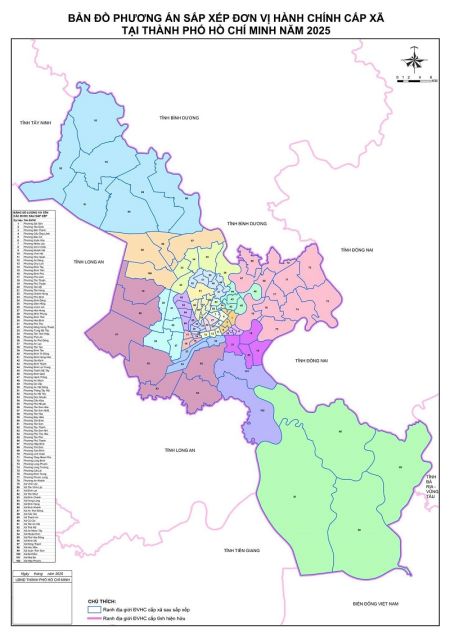 bản đồ phường mới TPHCM
