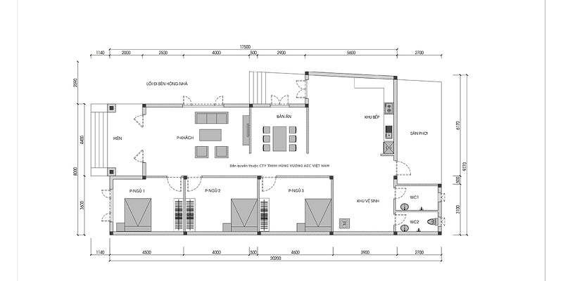 Nhà cấp 4 3 phòng ngủ 100m2 có sân vườn