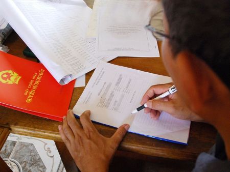 mẫu đơn ghi nợ tiền sử dụng đất