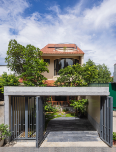 thiết kế sân vườn nhà ống