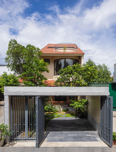 thiết kế sân vườn nhà ống