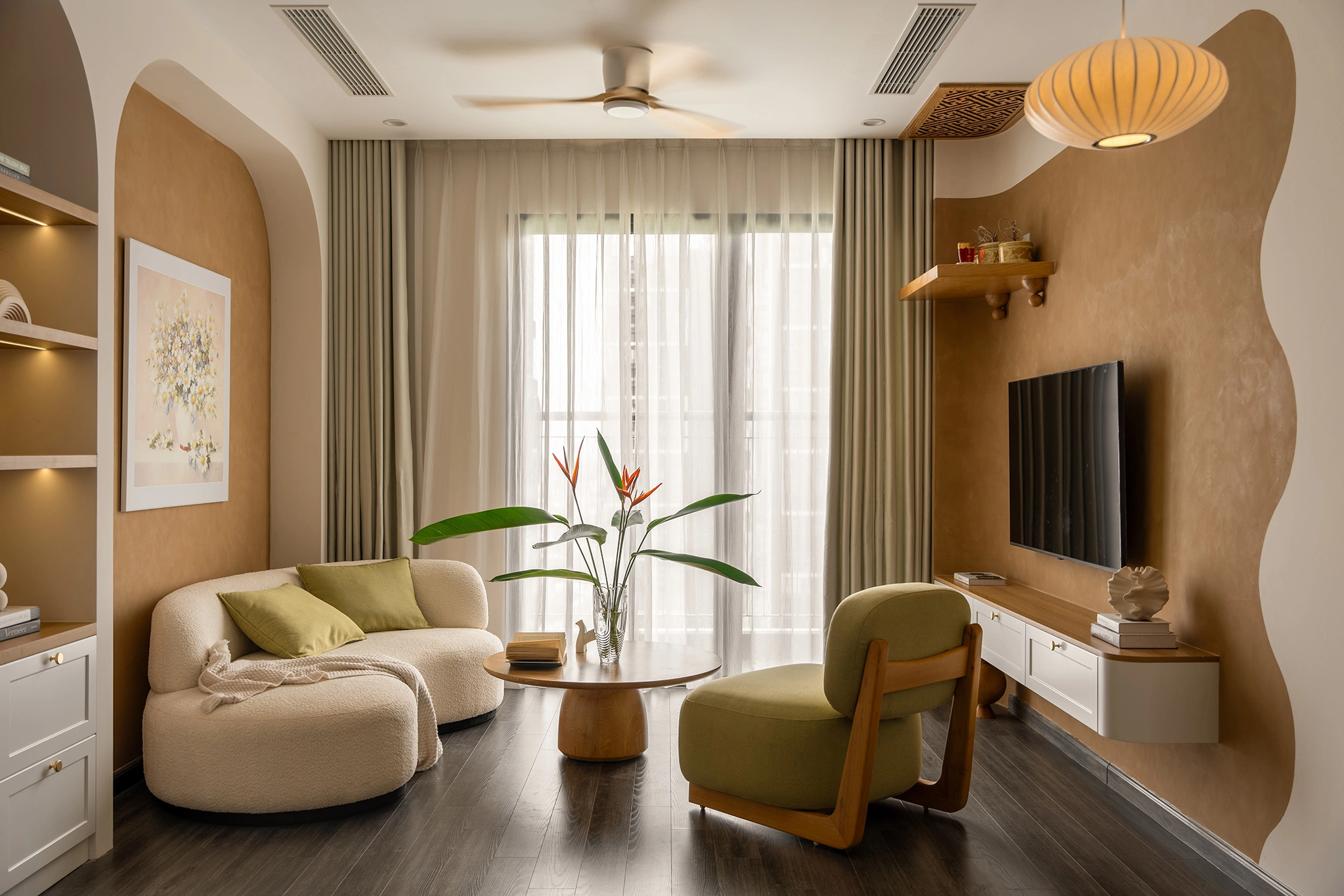 Căn hộ có diện tích 70 m2, tọa lạc tại một tòa chung cư thuộc Gia Lâm