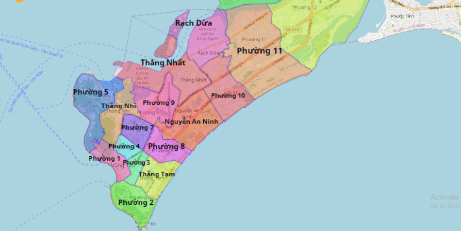 Quy hoạch phường Vũng Tàu sau sáp nhập