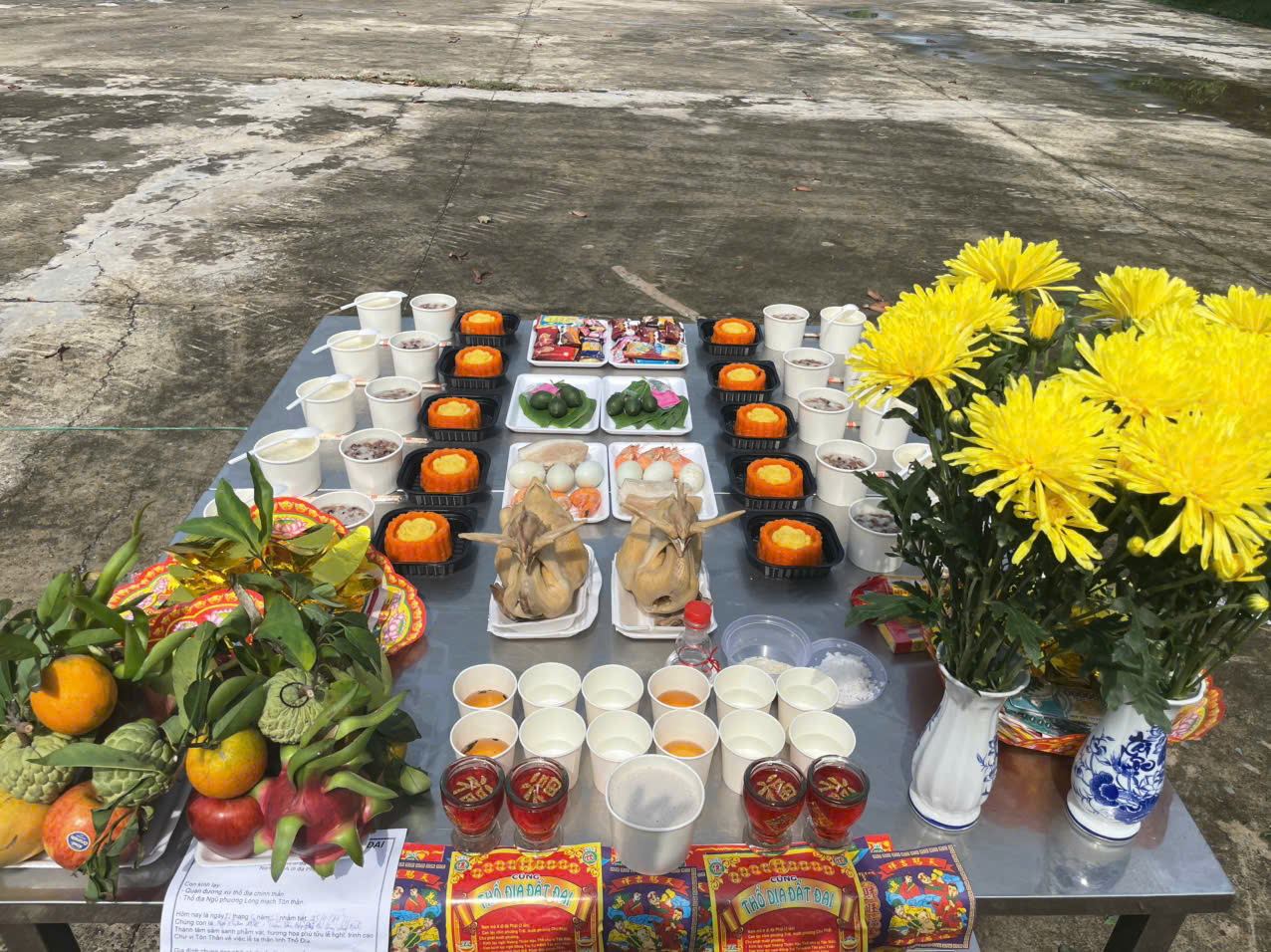 Chuẩn bị mâm cúng lễ động thổ