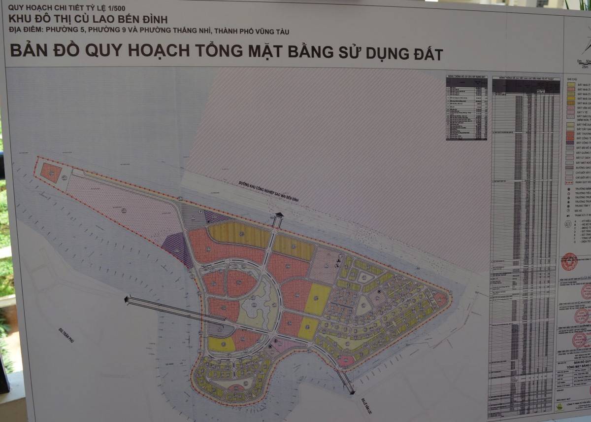 Quy hoạch mặt bằng Khu đô thị Cù lao Bến Đình