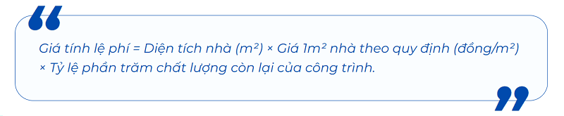 Giá tính lệ phí đối với nhà ở