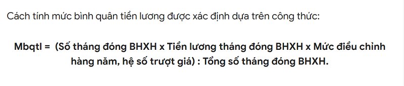 Mức bình quân tiền lương đóng BHXH