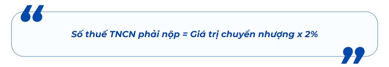 Công thức tính thuế TNCN
