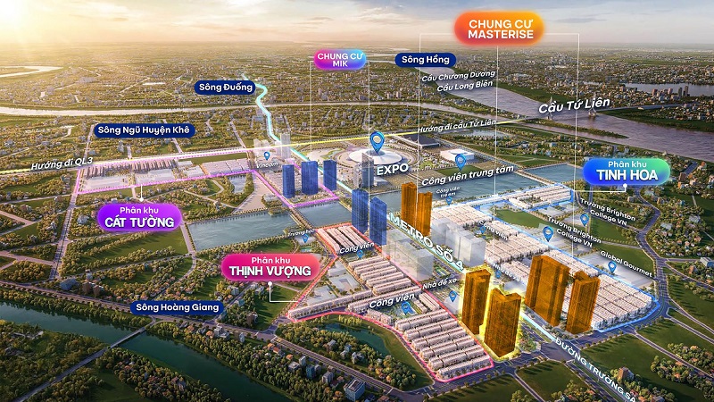 Phối cảnh dự án Vinhomes Global Gate Đông Anh