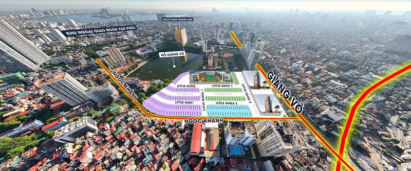 Vị trí dự án Vinhomes The Gallery Giảng Võ