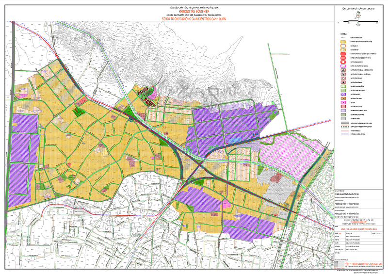 Bản đồ quy hoạch kiến trúc cảnh quan phường Tân Đông Hiệp tỷ lệ 1/2000