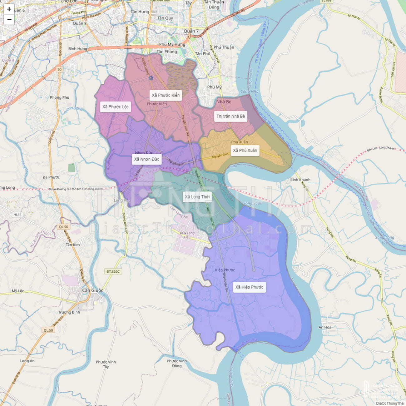 Bản đồ Huyện Nhà Bè