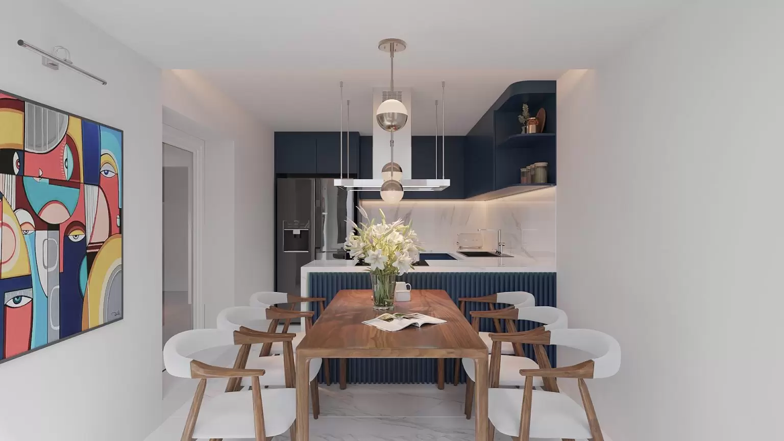 Mẫu thiết kế nội thất căn hộ 40m2 phong cách Bắc Âu