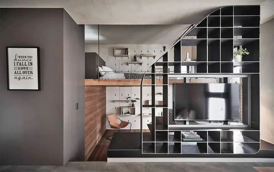 Studio phong cách Industrial bụi bặm