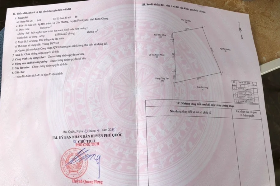 Cách thể hiện sơ đồ thửa đất, nhà ở trên sổ đỏ