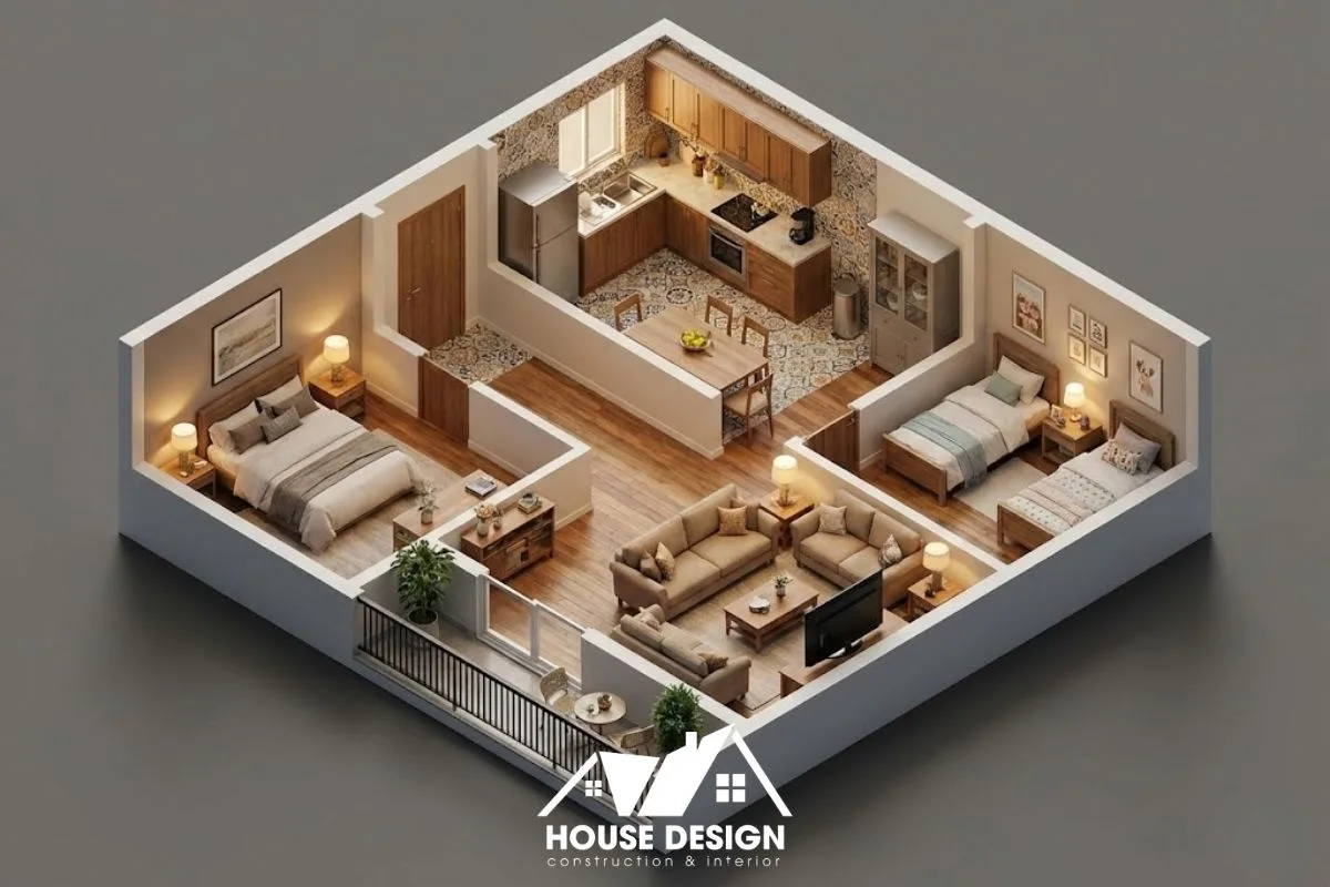 Layout vuông vắn cho gia đình đa thế hệ