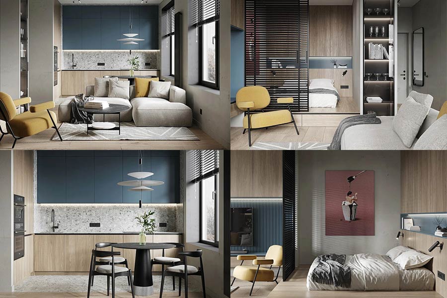 Studio tối ưu cho gia đình 3 người