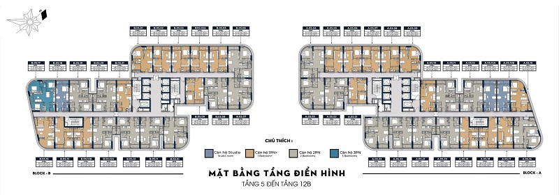 Mặt bằng tầng 5 - 12B