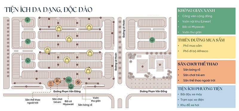 Mặt bằng tiện ích tại Artisan Park