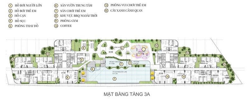 Mặt bằng tầng 3A
