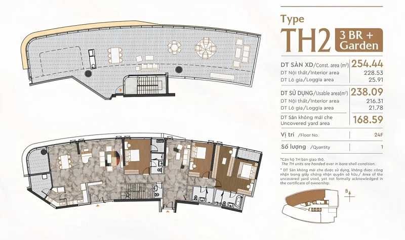 Layout căn hộ TH2