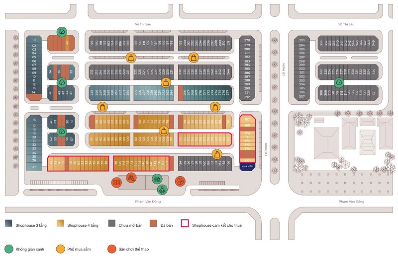 Mặt bằng chi tiết dự án Artisan Park Bình Dương