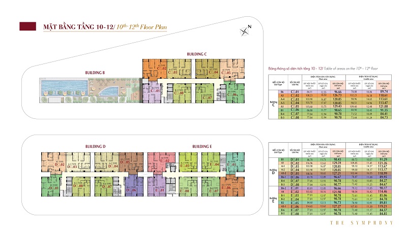 Mặt bằng tầng 10-12