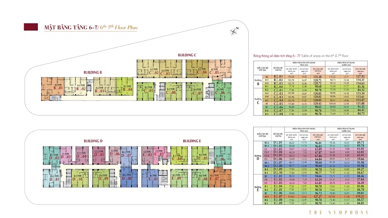 Mặt bằng tầng 6-7