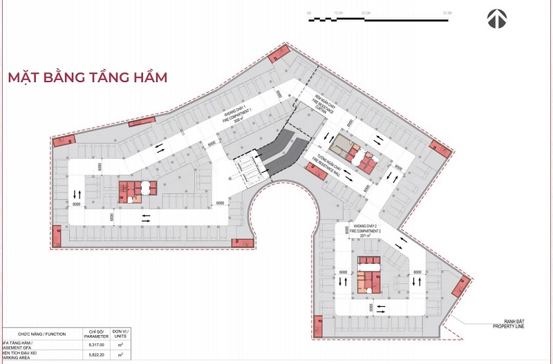 Mặt bằng tầng hầm