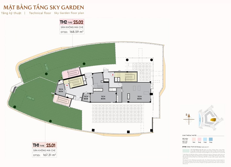 Mặt bằng tầng Sky Garden