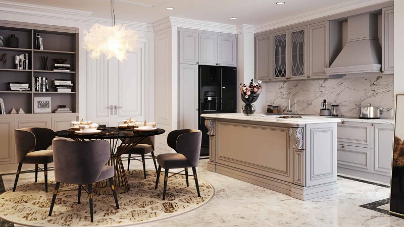 phòng bếp đẹp và hợp phong thủy