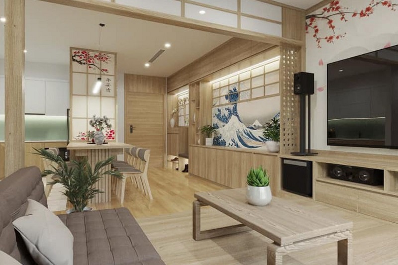 thiết kế căn hộ phong cách Nhật Bản