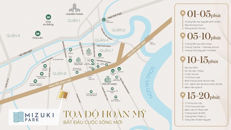 Vị trí dự án thuộc khu đô thị Mizuki Park 26ha