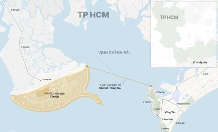 Choáng ngợp thiết kế đường vượt biển Cần Giờ – Vũng Tàu: Dài 15 km, 6 làn xe, có thêm hầm ngầm