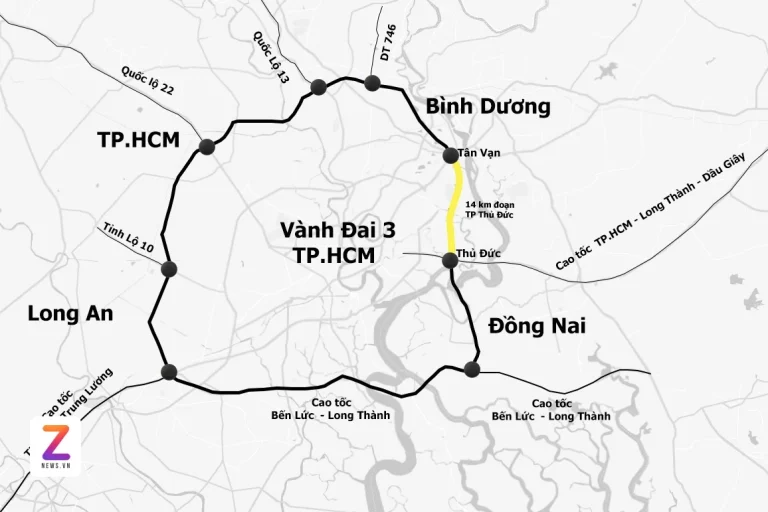 Tiến độ Vành đai 3 TPHCM: Gần 15 km qua TP Thủ Đức tăng tốc trước mốc thông xe 6/2026